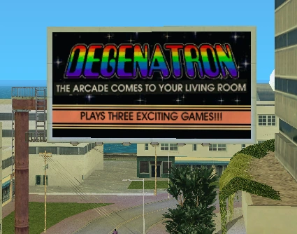 The Degenatron cartridge with its retro neon design totally nails that creepy urban-legend arcade vibe, like it rolled straight out of the Polybius myth.