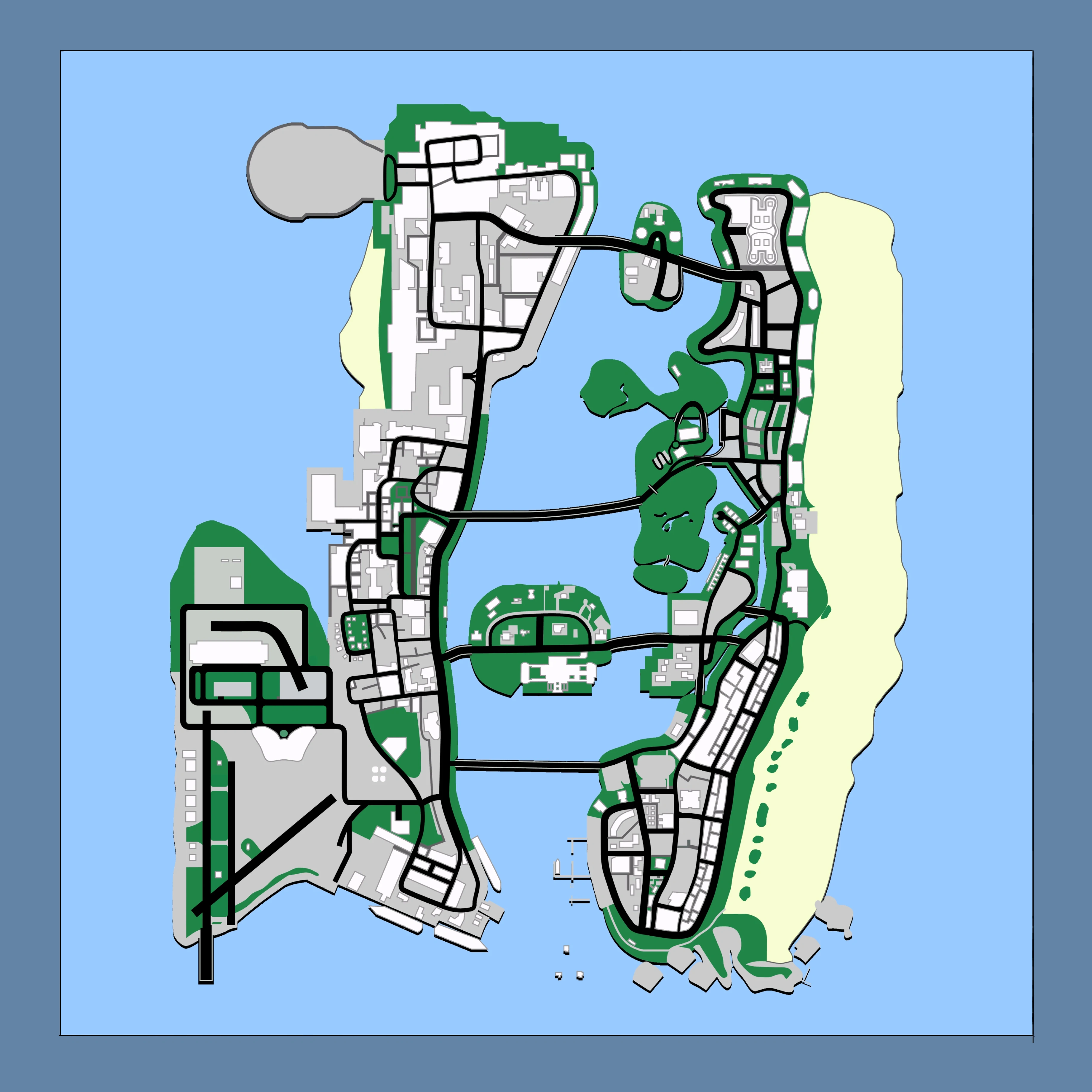 Map of all the ghost ship sighting spots — just flat textures faking distant traffic, nowhere near solid.