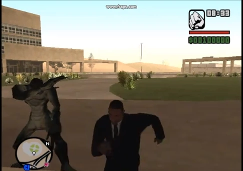 همینه — لizardman توی ماد Misterix. این موجود اصلاً توی بازی اصلی San Andreas وجود نداشت، ولی همه فکر میکردن راز رسمیه.