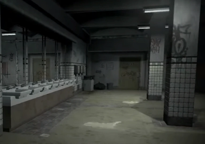 این همون دستشویی پارک میدله که تو GTA IV پیداش میکنی، چیدمش کاملاً یادآور فیلم Sawه، با اون دیوارای کثیف و فضای دلآشوبش. راکاستار واقعاً ذوق کرده بود اینجا رو یه جای جنایی گذاشته.