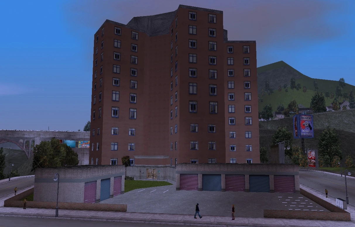The Shoreside Vale Safehouse exterior — ground zero for one of GTA III's creepiest myths, where players swore demonic forces lurked in the emptiness.