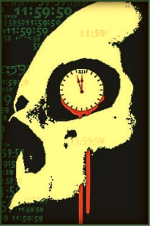 Likely Marvin Trill's Area 53 show title card — the cancelled program that sent him spiraling into an outdated Y2K doomsday website nobody asked for.