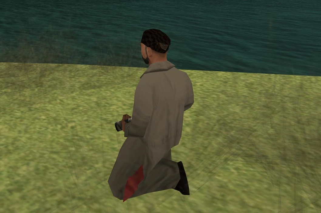 There they are! The Suicidal Photographer snapping pics of Los Santos, completely oblivious to their upcoming swim with the fishes.
