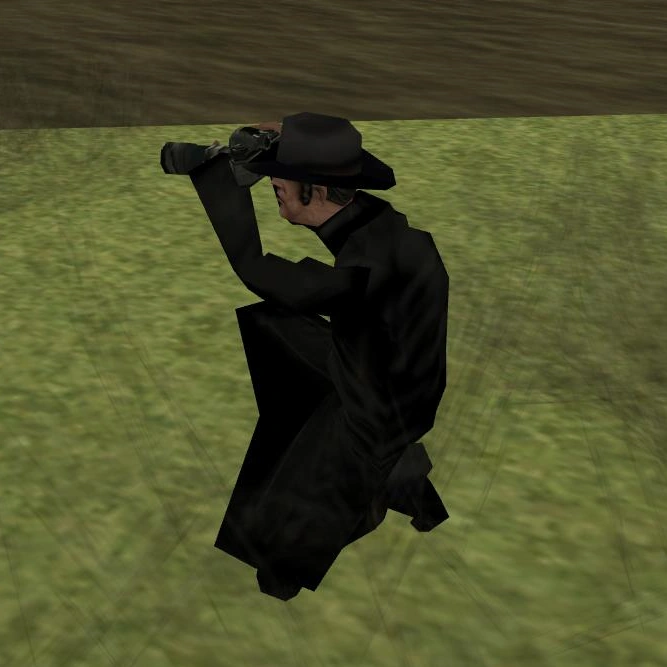 Photo animation done, and now... marching straight into the drink. No bridge, no hope, just one simple bug that turned an NPC into myth.