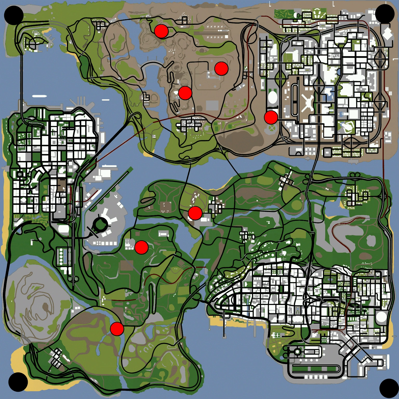 The OG UFO map itself — the poster that launched a thousand conspiracy theories, officially declared meaningless by Rockstar. RIP to all those hours of 'analysis.'