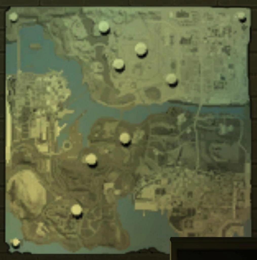 The map hanging at Lil' Probe Inn, surrounded by alien gag props — Rockstar basically trolling us in plain sight the whole time.