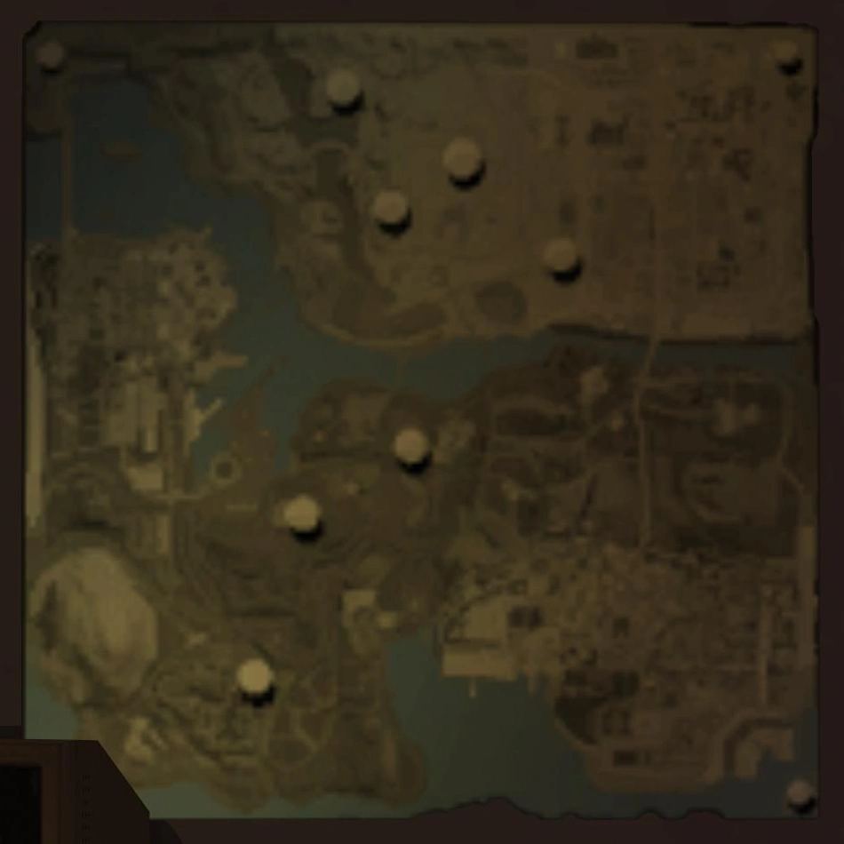 Even at Toreno's ranch the map showed up, making players think it tied to secret missions — nah, just meaningless set dressing, confirmed by Rockstar themselves.