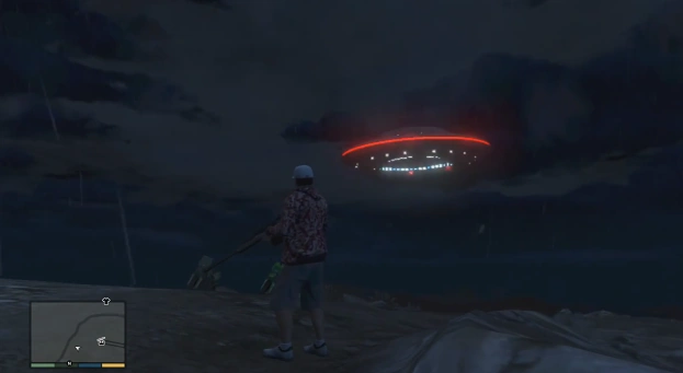 The classic GTA V UFO everyone thinks is alien — but those FIB markings scream 'wake up, sheeple'.