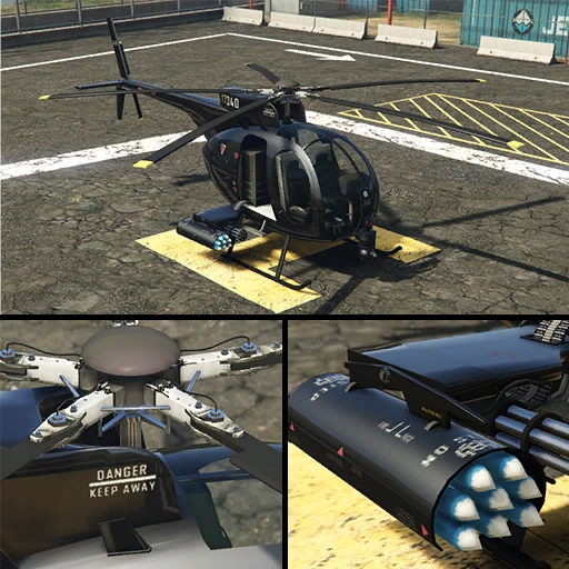 Buzzard's the attack chopper we actually got, while the beefier Hunter from that same ad got shelved until Smuggler's Run.