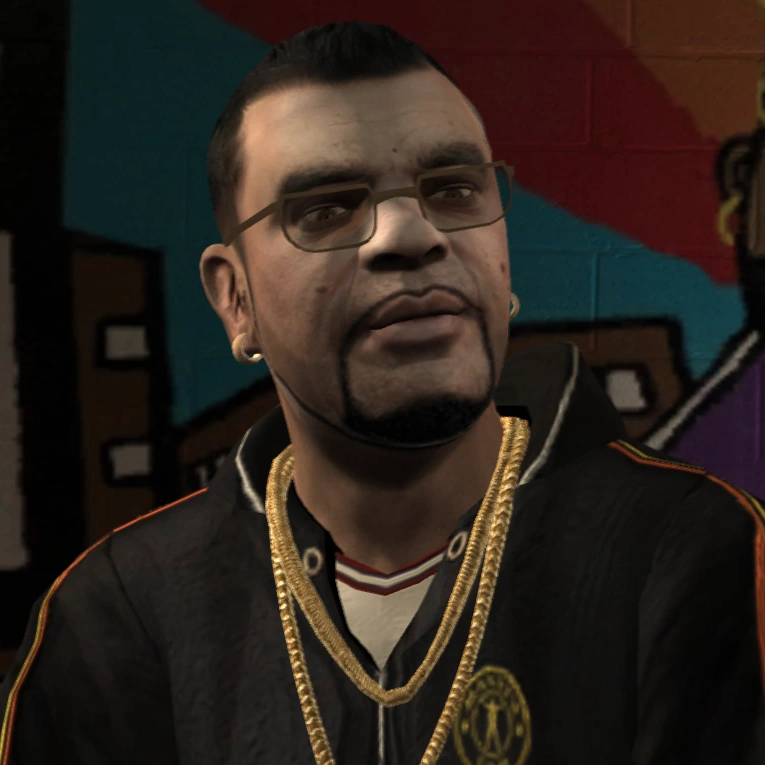 Manny Escuela in GTA IV, the guy whose mural somehow outlives him in Chinatown Wars.