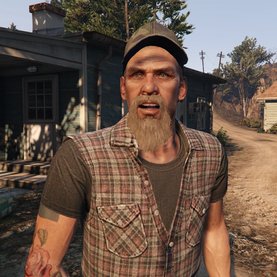 پرترهی رسمی جسکو وایت توی GTA V، مجری رادیوی Rebel Radio که خودش آهنگا رو گلچین کرده و یکی از فقط دو نفریه که هم دیجی بوده هم توی دنیای بازی فیزیکی ظاهر شده.