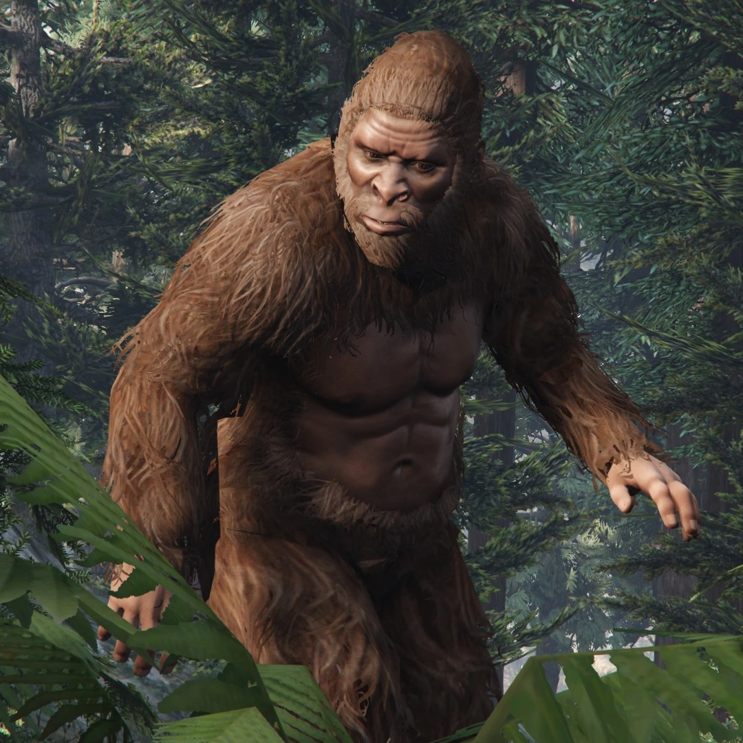 GTA V's Sasquatch portrait — the French told CJ to stop looking, so San Andreas fired back: '81 Years Too Late.'