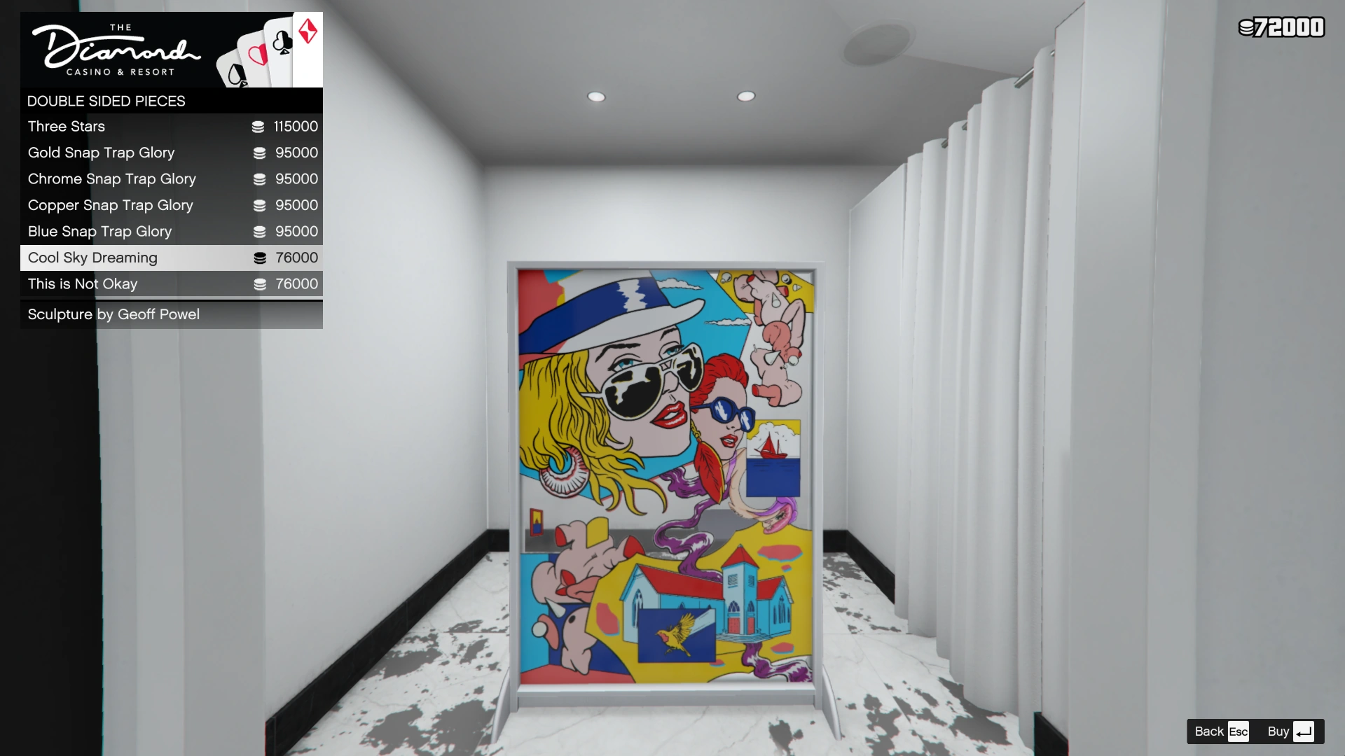 Penthouse decorations in GTAO — Lester would 100% hide cameras here too, same energy as his CJ surveillance book.