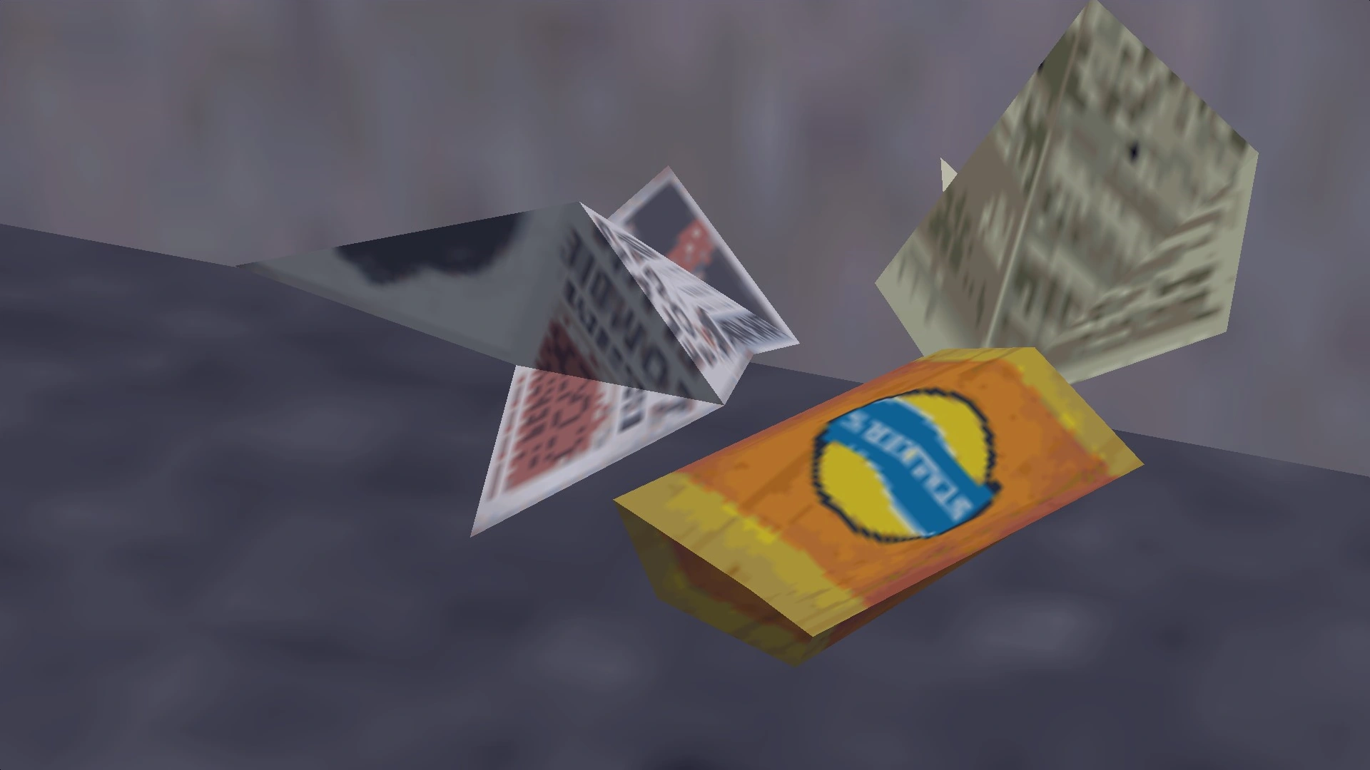 The stalker's bag in GTA III stuffed with 'Zombie Elvis' papers — wonder what garbage the Definitive Edition stuffed in there instead.