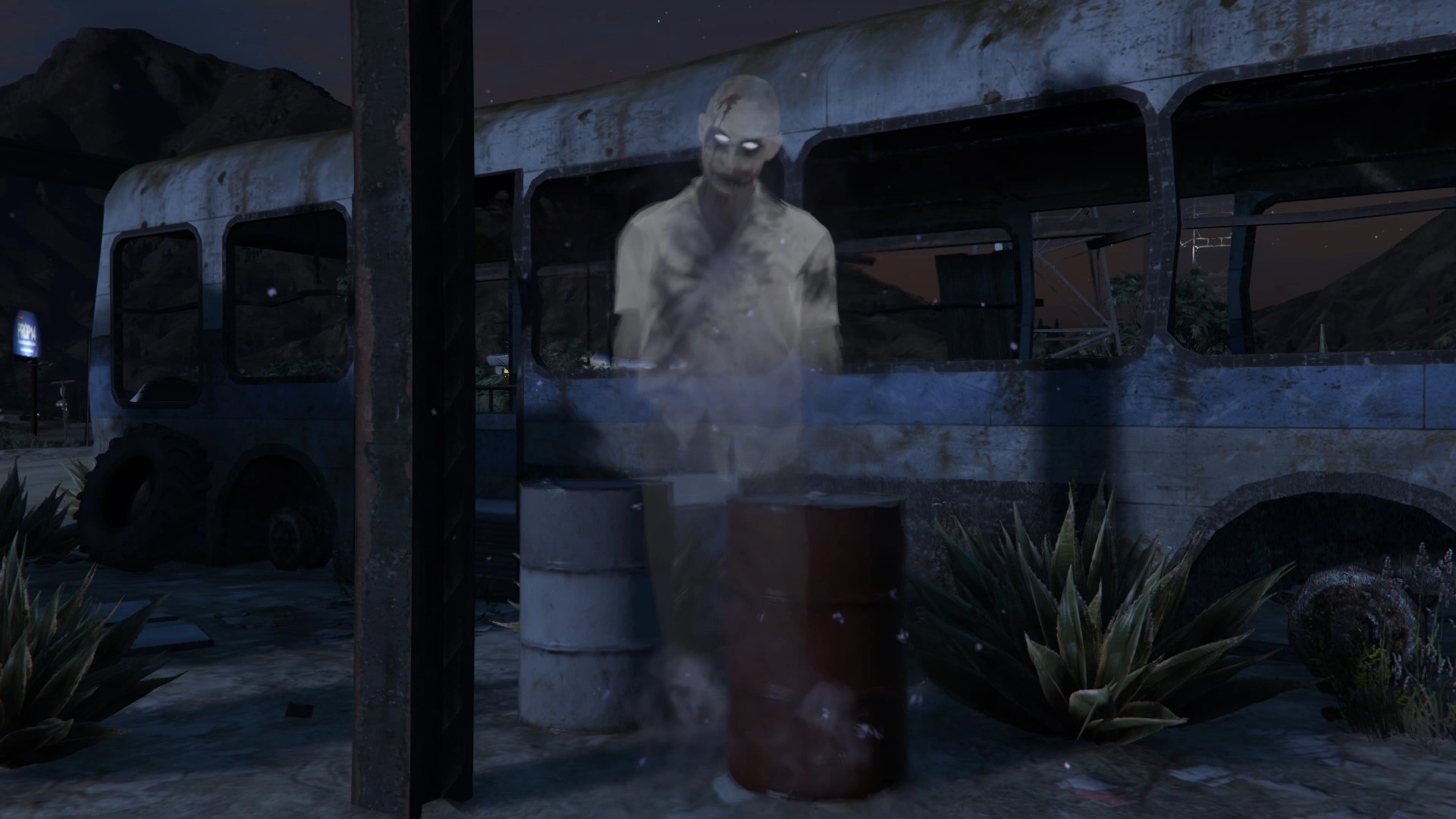 Ghost zombie in GTA Online — none of these spooks hit like Jolene's echoing screams reaching players deep inside the Mount Gordo Facility bunker.