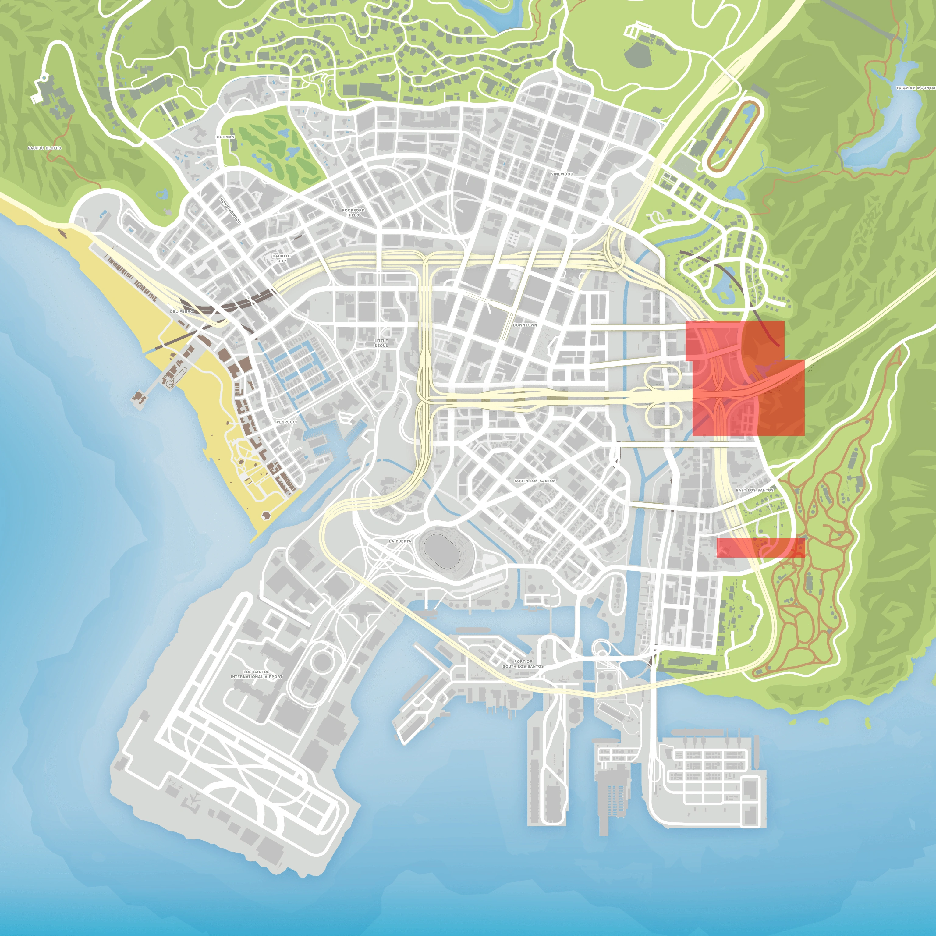 Murrieta Heights sur la carte complète de Los Santos : l'héritage de Joaquin Murrieta, le grand débat « héros ou méchant ? ».