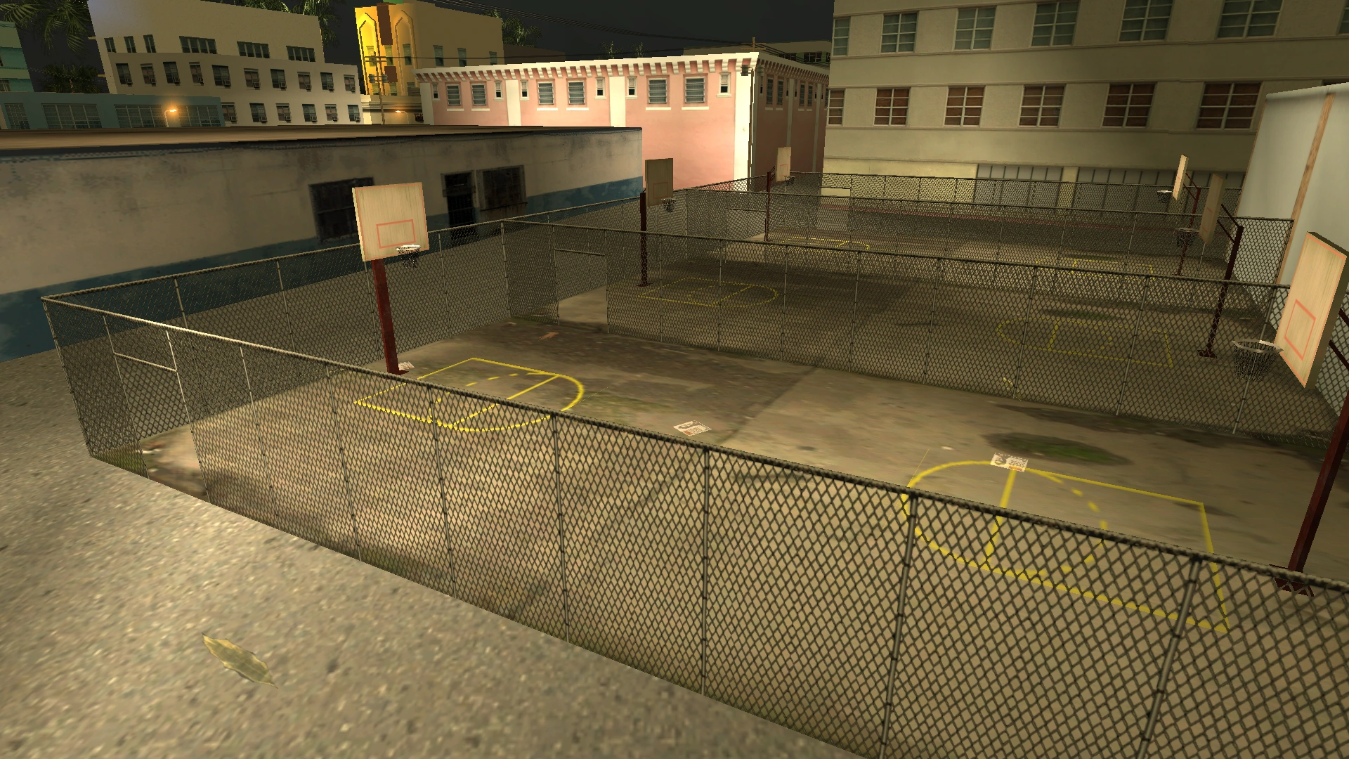 Northern Court Alley looking normal—no weird broken fences here, unlike the south.
