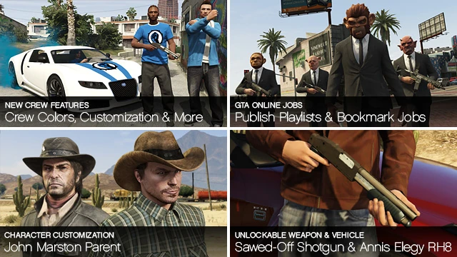 تبلیغ اول اکتبر 2013 برای GTA Online، جایی که جان مارستون دوباره زنده شد — هالووین زندهها.