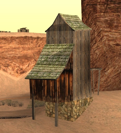 The so-called 'Mothman house' — pure fanfiction. No amount of stunt jumps or vehicle damage ever made this thing spawn.