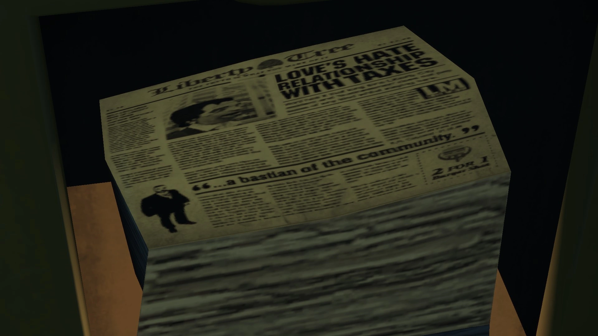 این تیتر توی GTA IV با عکس دونالد لاو برگشته، انگار یه نود به Liberty City Storiesه.
