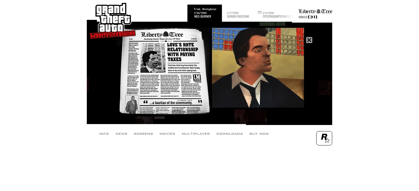 اینجا از همه‌چی شروع شد — تبلیغات Liberty City Stories با دونالد لاو و تیتر معروفش.
