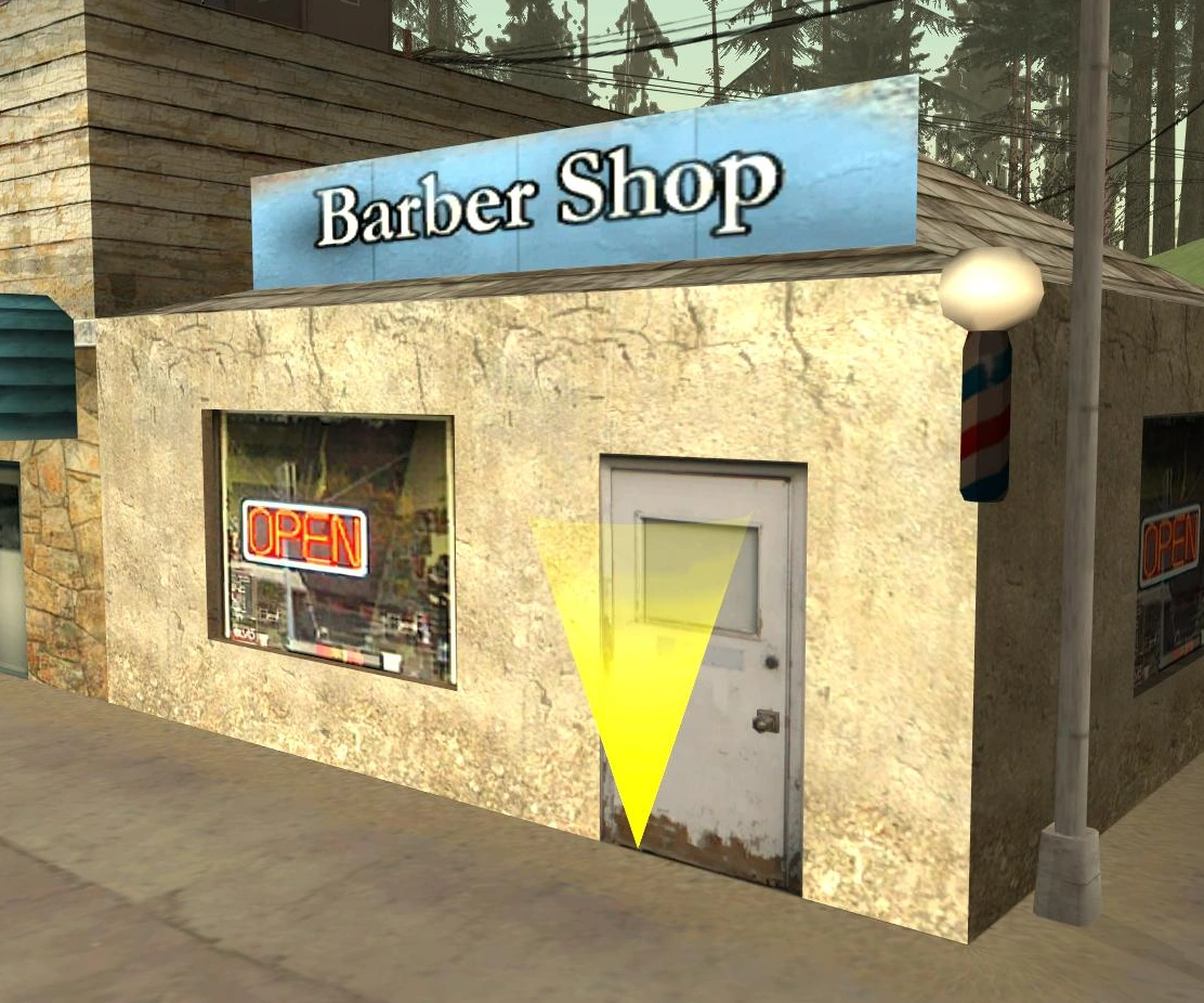 Dillimore barber shop's blue signage — textbook Epsilon front, no doubt.