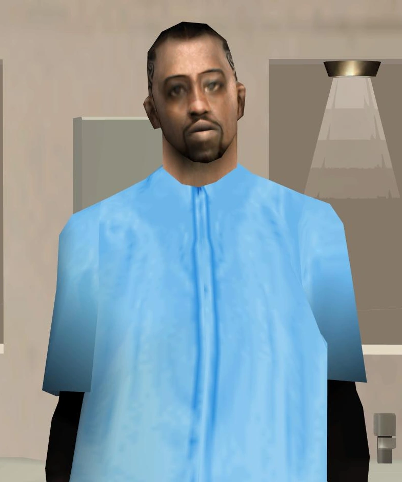 Same cult uniform, same creepy energy — barber #2's ready to convert your fade.