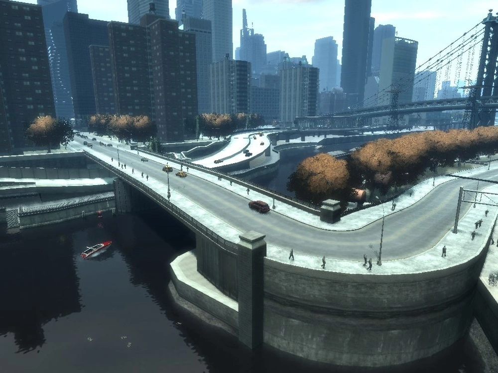 The bridge itself — canon-named Leaper's Bridge, where the lore says victims take their final leap.