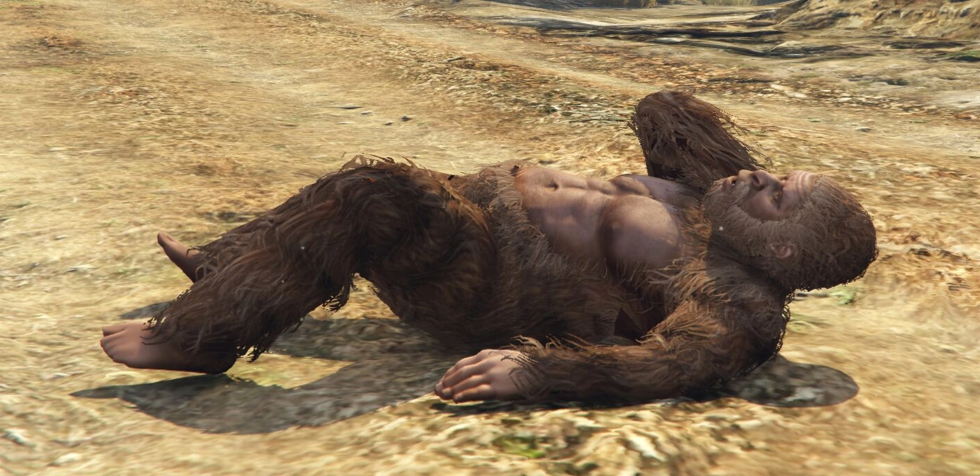 نسخه PC از بیگ فوت توی GTA V، جایی که فنها بالاخره تونستن با مادها و ترفندها این موجود افسانهای رو از نزدیک ببینن.