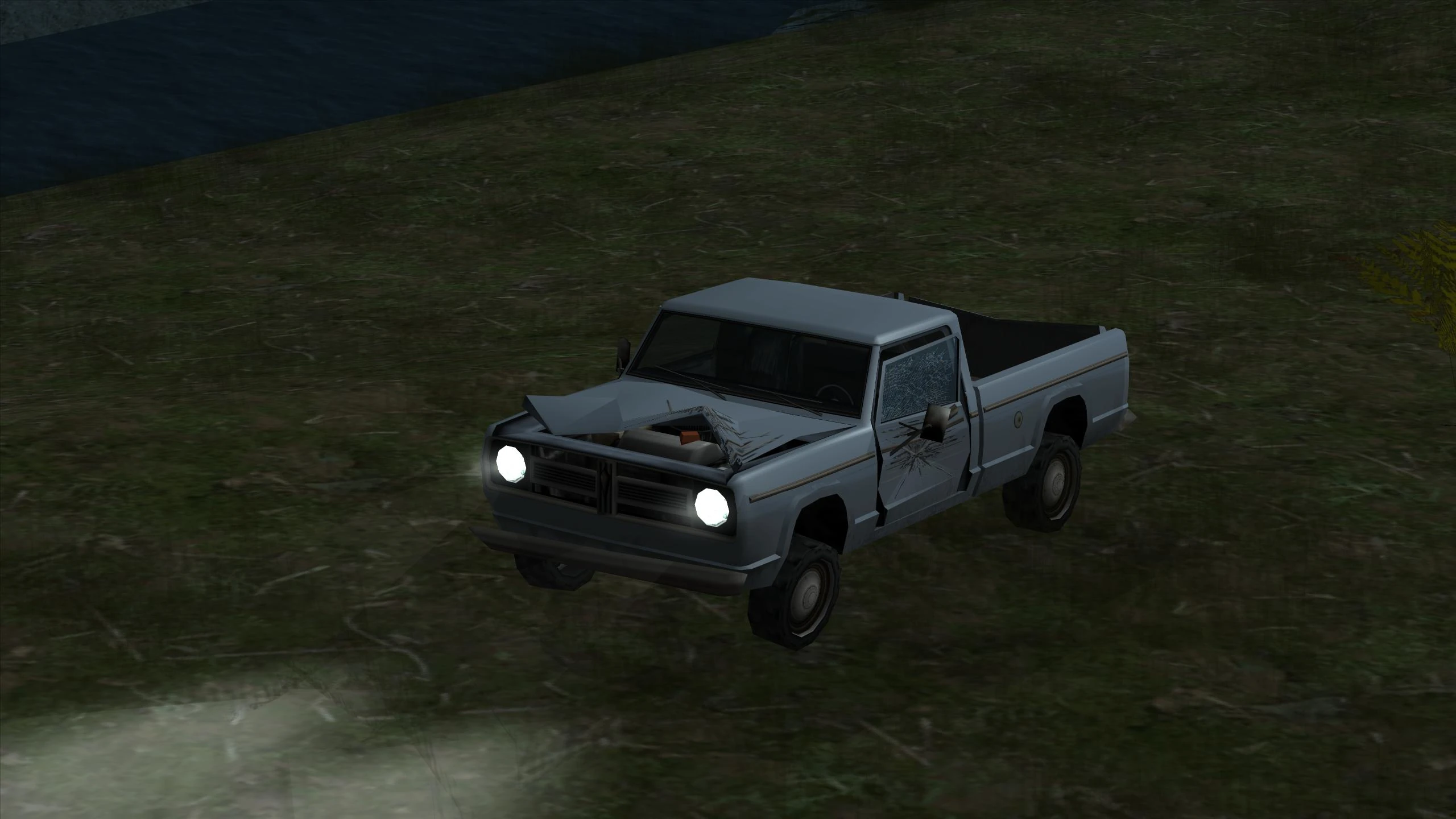 Classic Sadler ghost car shot — these self-rollers creep around San Andreas like Christine's possessed cousins.