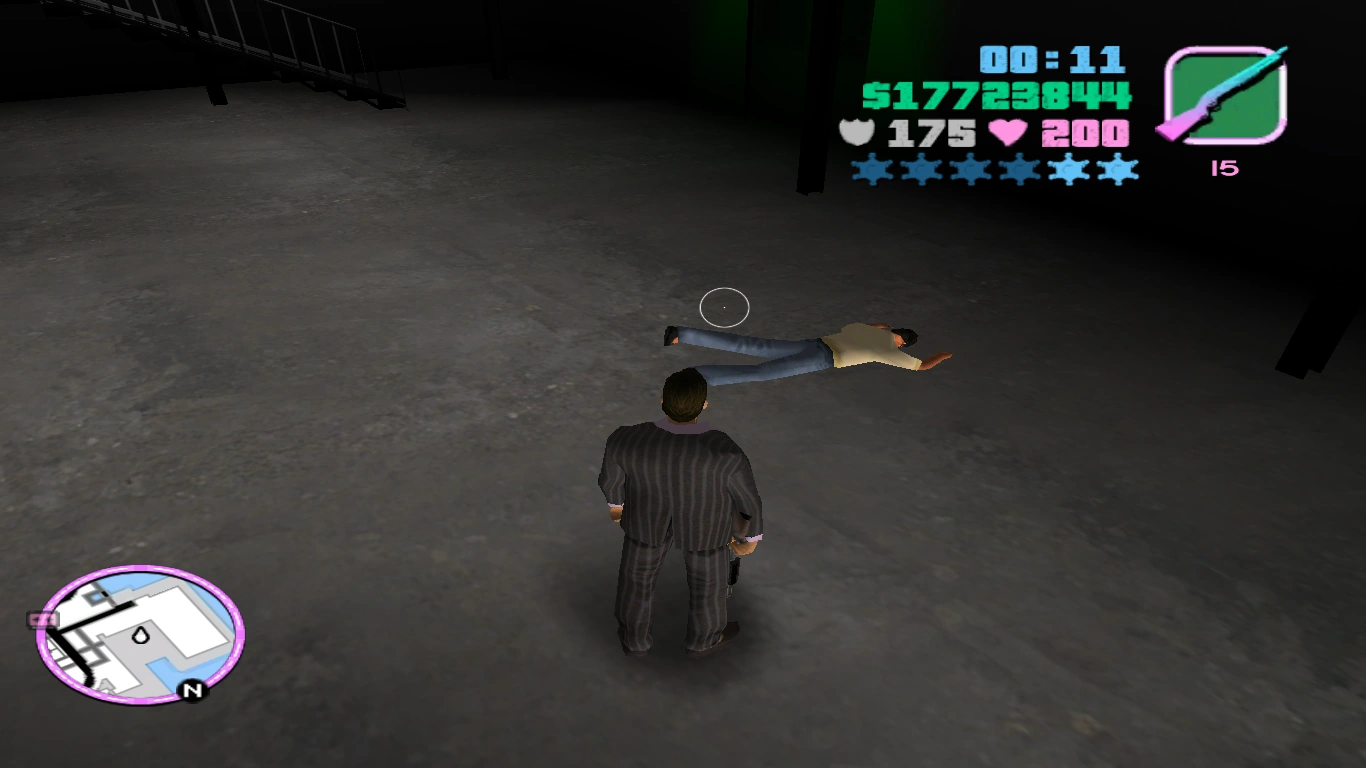 Closer look at the weird pedestrian's outfit — enough to make anyone tail him.