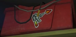 Lester's sticker — a reminder that in GTA's world, there's always a secret behind the curtain, just like that commented-out code.