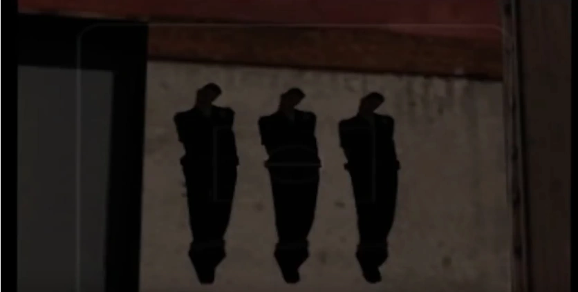 The three wall-mounted corpses—ground zero for the 'number 3' conspiracy that myth hunters obsess over.