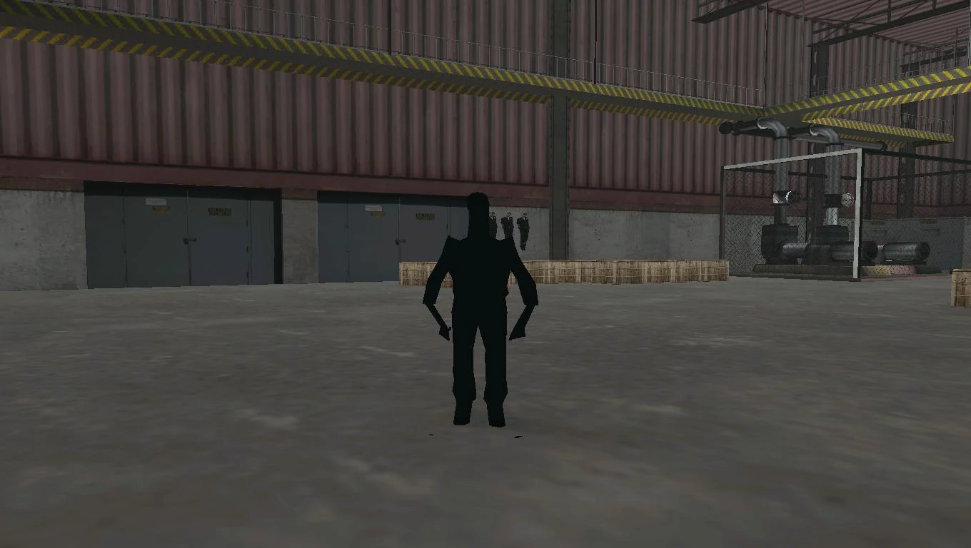 A cryptic interior shot from the base—shadowy corners where military secrets and the 'Shadow Man' might lurk.