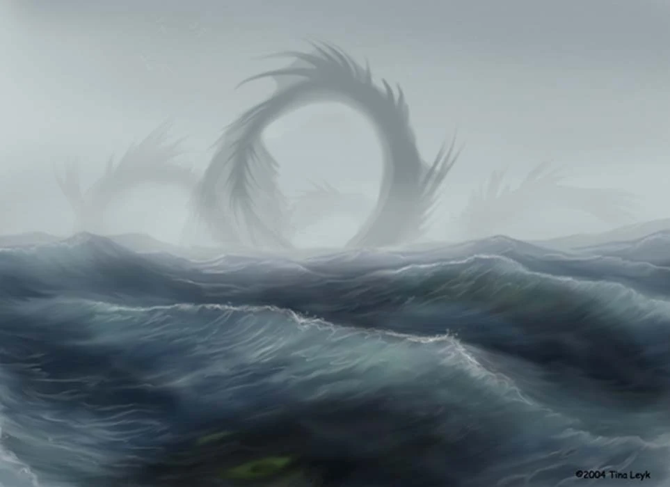 This sea serpent beast? That's the actual mythological Leviathan — the ancient demon, not some random cool helicopter name.