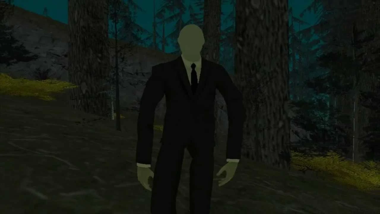 The distorted figure looms on a safehouse wall, sparking years of Slenderman rumors that this debunked fact finally puts to rest.
