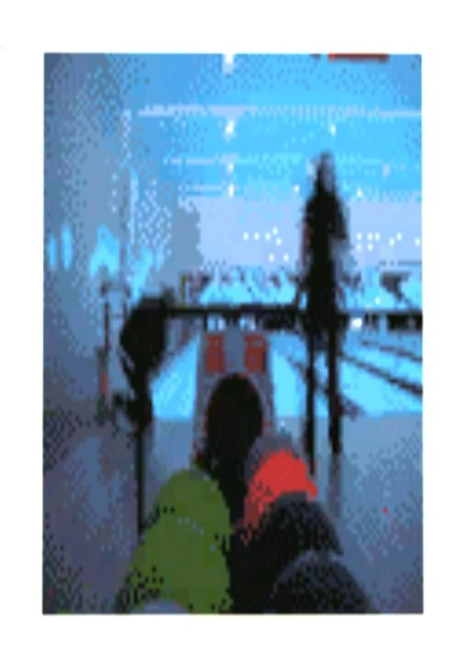 The source texture exposed: a bowling alley painting that Rockstar reused, proving the 'Slenderman' connection is pure fan fiction.