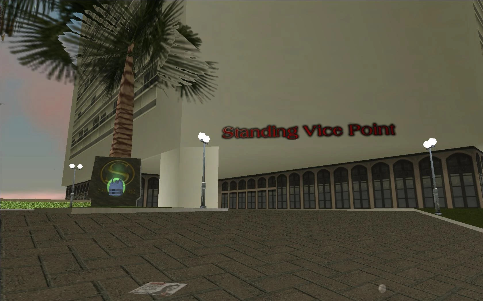 The legendary Standing Vice Point itself — myth hunters swear this building's a gateway to the Sea Caves, though nobody can agree if that interior's cut content or just modder magic.