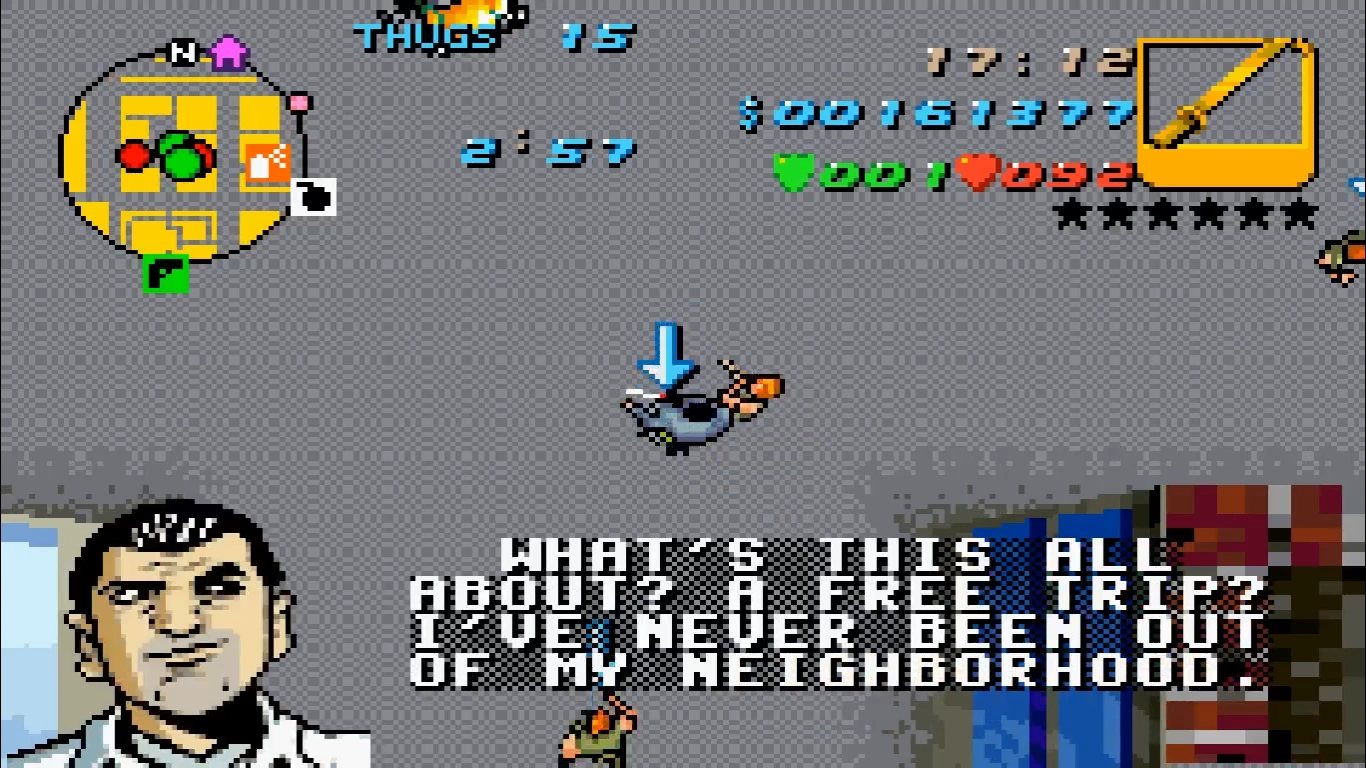 Not the cemetery shot, but this riverside scene is from the same game hiding a graveyard diss to Digital Eclipse.
