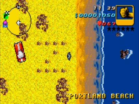 Z Beach vibes, same game where a graveyard tombstone clowns Digital Eclipse.